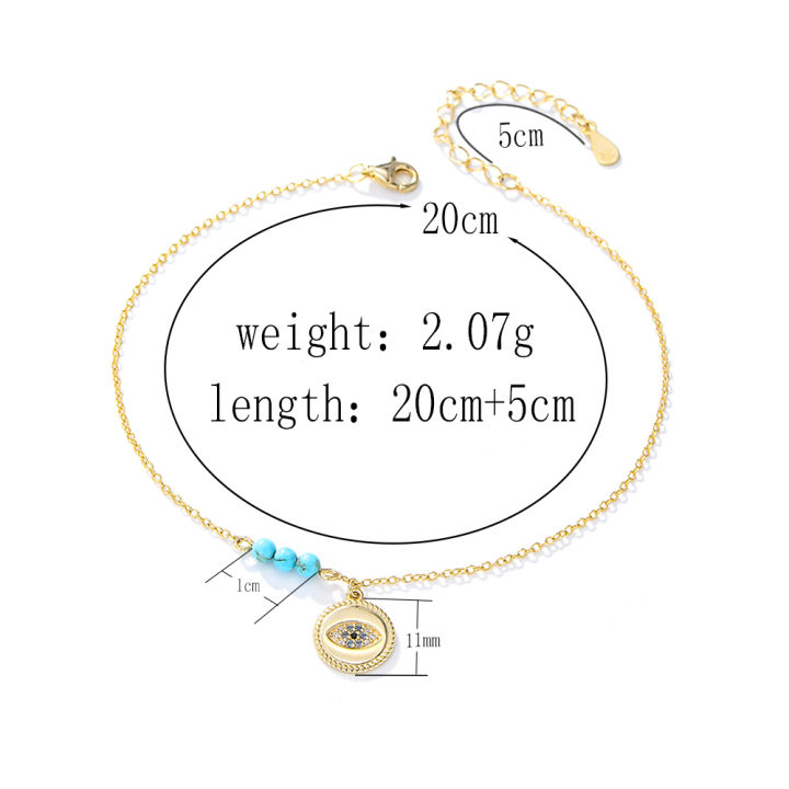 INS%20fine%20jewelry%2014k%2018K%20Gold%20Plated%20Bohemia%20beach%20Turquoise%20Beaded%20Anklet%20925%20Sterling%20Silver%20Devil's%20Eye%20Anklets%20for%20Women%20-%20Image%206