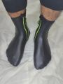 Black Color artifhasiyal Leather Zipper socks for Men
 women. 