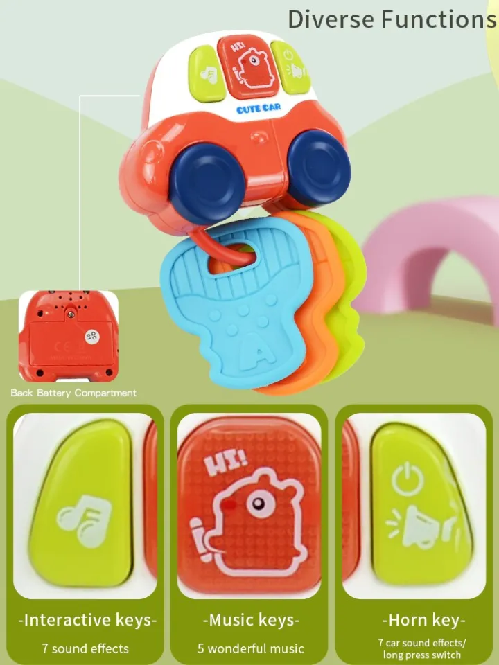 Chewable Car Keys Musical Smart Remote Key Toy for Baby Keys