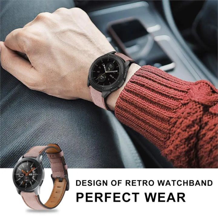 Retro%20Leather%20strap%20for%20Samsung%20Galaxy%20watch%204/6/classic/5/5%20pro/Active%202%2020mm%2022mm%20watch%20band%20bracelet%20Huawei%20Gt%204-3-pro-2-2e%20-%20Image%205