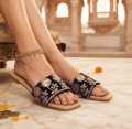 fancy velvet embroidred uppar flat sleeper.. 