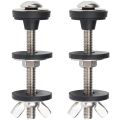 M6 Toilet Tank Fixing Screw Set With 304 Stainless Steel Bolts And Flat Washers For Bathroom Sink Sealing Ring.
