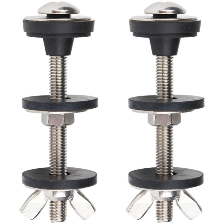 M6 Toilet Tank Fixing Screw Set With 304 Stainless Steel Bolts And Flat Washers For Bathroom Sink Sealing Ring