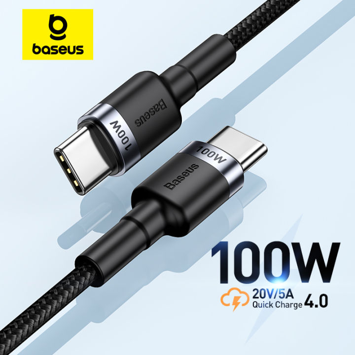 Baseus USB Type C To USB C Cable For iPhone 17 16 100W/5A PD Fast Charging Charger Cord For Macbook Type-C Cable