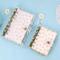 A7/A6 Cute Daisy Spiral Binder Notebook Agenda Cover with Storage Bag Kawaii Transparent School Diary Journal Planner Stationery. 