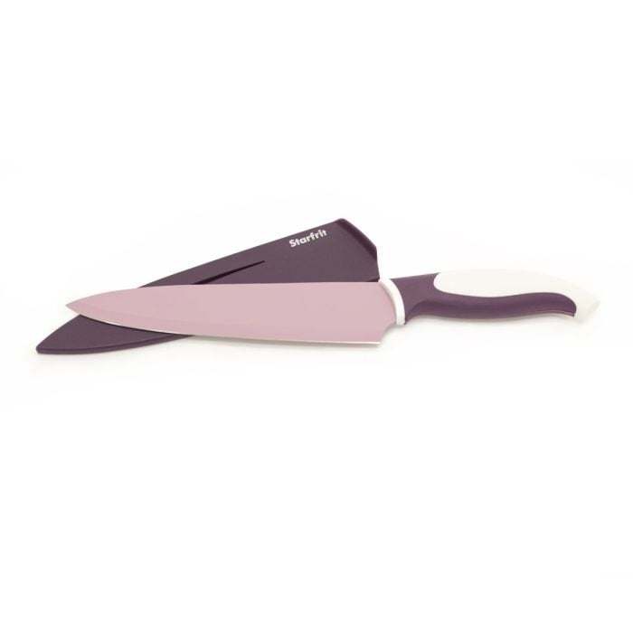 (D). 8" CHEF KNIFE WITH SHARPENING SHEATH
