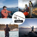 Lixada Telescopic Fishing Rod and Reel Combo Full Kit Carbon Fiber Fishing Rod Pole + Spinning Fishing Reel + Fishing Tackle Set. 