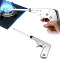 Gun Shape Electronic Spark Lights Gas Igniter Electric Gas Lighter Fire Starter Spark Ignitor for Kitchen Gas Fireplace Stove BBQ Stoves (Stainless Steel Electronic Gas Lighter for LPG Stoves. 