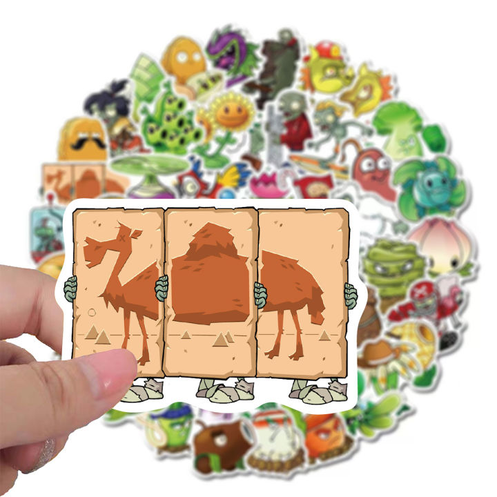 50Pcs%20Cartoon%20Cute%20Classic%20Game%20Plants%20Vs%20Zombies%20(PVZ)%20Water%20Bottle%20Storage%20Box%20Sticker%20Mobile%20Phone%20Case%20DIY%20Stickers%20-%20Image%203
