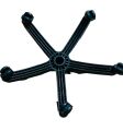 Office revolving chair steel base with wheel. 