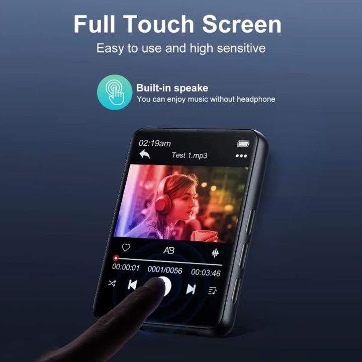 Metal%20MP3%20Player%20Bluetooth%205.4%20HiFi%20MP3%20Music%20Player%20Built-in%20Speaker%202.4inch%20Touch%20Screen%20MP4%20Player%20with%20E-book/Recording%20-%20Image%203