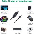 5.5*2.1mm WiFi to Powerbank Cable Connector DC 5V to 12V USB Cable Boost Converter Step-up Cord for Wifi Router Modem Fan.