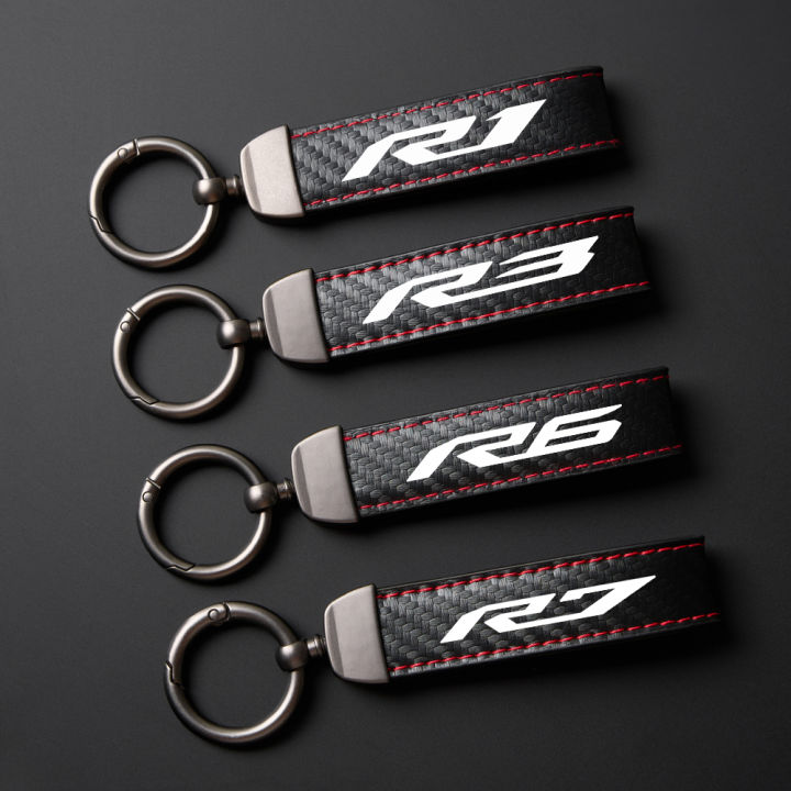 Keychain Motorcycle High-Grade Leather Keyring For Yamaha YZF-R7 YZF-R3 YZF-R6 YZF-R15 YZF-R25 YZF R7 R1 R1M R3 R6 R15 R25 R125