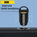 Mini USB C Car Charger 130W Super Fast Charing Metal Adapter PD Type C in Car for Android Phones iPhone iPad.