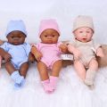 20cm Brown Skin Reborn Dolls Full Vinyl Mini Baby Doll 7.87inch Reborn Baby Doll Soft Touch Doll for Girls Bebe Doll Toys Gifts. 