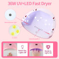 LULAA Portable Nail Lamp Professional Fast Curing Nail Dryer  UV LED Nail Light for Acrylic nails Gel polish Travel Home. 