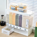 6 Grid Rice Dispenser Storage Box - Kitchen Dry Food Organizer, lentil, bean, grain, cereal, dry food, dal, spice, nut, dried fruit container jar, holder, wall mounted multi compartment box, almond, bean storage, drawer. 