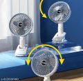 Portable Desk Fan Clip on Fan 3 Speed USB Rechargeable Handle Cooling Fan. 