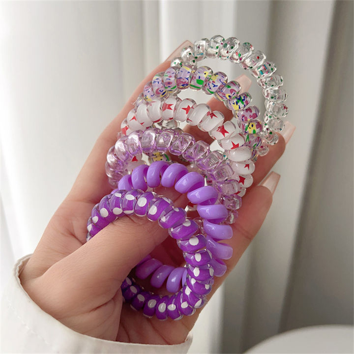 6pcs%20Sweet%20Cute%20Colorful%20Spiral%20Hair%20Ties%20Resin%20Jelly%20Coil%20Hair%20Rings%20Elastic%20Women%20Girls%20Ponytail%20Holders%20Hair%20Accessories%20-%20Image%202