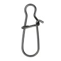 DNDYUJU 50pcs Stainless Steel Fishing Connector Fast Clip Lock Snap Swivel Solid Rings Safety Snaps Fishing Hook Tool Snap. 