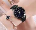 Black Magnetic Chain Strap Tranding In FACEB00K TIKT0K Watch For Girls & Woman. 