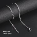 Skyrim Fashion 60cm Long Box Chain Necklace Men Stainless Steel Black Gold Color Link Chains Basic Punk Jewelry Wholesale.
