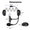 BT5.2 Motorcycle Helmet Headset Wireless Handsfree Stereo Music Player Headphone Noise Reduction Moto Earphone With 2-in-1Mic. 