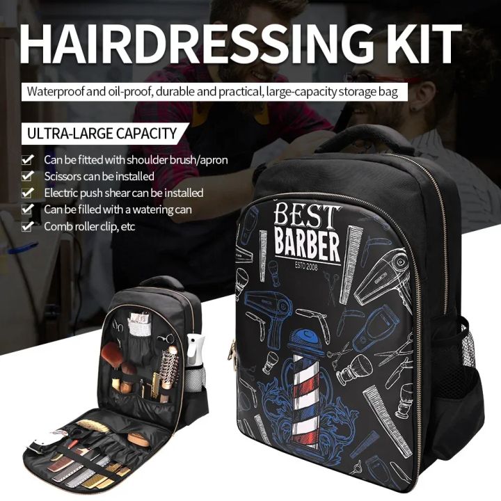 New Portable Barber Salon Hairdresser Makeup Backpack Professional Large Capacity Multifunctional Hairdressing Travel Bags
