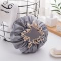 Double Layer Shower Cap Women Waterproof Thickened Reusable Oil Proof Kitchen Hair Cover Bonnet Satin Hair Bonnet for Sleeping. 