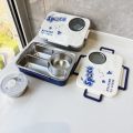 Rabbit design stainless steel lunch box for boys and girls. 