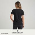 Tiktok Style Trendy Half Sleeve Cotton T-Shirt Casual Everyday Top for Women Wear.