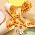 25/50pcs French Fries Holder Disposable Kraft Paper French Fry Cup Charcuterie Cup Snack Dessert Potato Chips Box Party Supplies. 