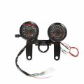 Universal Double Meter For Bike Led Meter For Cafe Racer Fancy Meter. 
