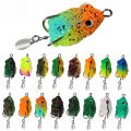 2.5cm/3g 1pc/16pcs Mini Bullfrog Soft Lure Imitation Bait Thai Style Black Frog Imitation Lure Trout Fishing Lure.