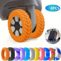 8 pcs upgraded and thickened luggage wheel protection set, wheel repair set, trailer luggage wheel mute set.