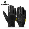 ROCKBROS Keep Warm Bicycle Gloves Full Finger Men Winter Autumn Windproof Fleece Cycling Glove Touch Screen MTB Road Bike Gloves. 