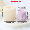DIY Tulip Bouquet Silicone Candle Molds 3D Tulip Floral Designs Handmade Soap Plaster Resin Crafts Casting Mold DIY Home Decor.