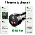 For car charger SuperVooc 100W, Cigarette plug for Find X7 Reno8,12V Usb for charger warp 80w.