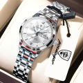  Luxury Elegant Woman's Watches Luminous Waterproof Stainless Steel Ladies Wristwatch Quartz Week Date Women Watch Reloj. 