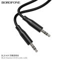 BOROFONE BL26 1m 3.5mm Male to Male Standard AUX Audio Cable (Black) 3.5mm Male to Male Audio Cable Sound Card 1Meter. 
