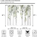 Kitchen curtains, gray, floral color, above sink, small window treatment, bathroom treatment short curtains, 27.5 x 39 inch. 