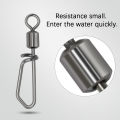 DNDYUJU 10-50X Fishing Swivels With Interlock Snap Pin Rolling Swivel Stainless Steel Fishhooks Lure Carp Connector Fishing Tool. 