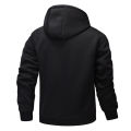 Graphic Warm Fleece Lined Jacket for Men Winter Thermal Sherpa Plush Outerwear Tops Casual Zip Up Hooded Coat with Zipper Pocket. 