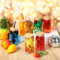 385 ml Lightweight, Heat-Proof Glass Tumbler with Straw & Handle - Eco-Friendly Lid - Perfect for Coffee, Tea, Juice. 