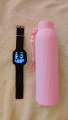 Glass Water Bottle And LED Watch Combo Pack Unisex Sports Watch Stylish Gift Set 2 Pieces Premium Collection. 
