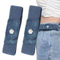 1 Pair No Buckle Elastic Belt Stretchable Adjustable Waistband for Women Men Jeans Pants Trousers Dresses Casual Fashion Wear. 