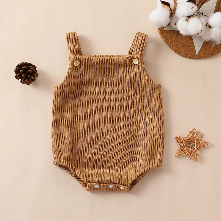 Baby%20Spring%20Autumn%20Clothes%20Set%20Knitted%20Romper%20Triangle%20Crotch%20Button%20One-Piece%20Jumpsuit%20SlingToddler%20Baby%20Boys%20Girls%200-3Y%20-%20Image%204