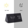 Digital Clock LED Wooden Alarm Clock Table Sound Control Electronic Clocks Desktop USB/AAA Powered Desperadoes Home Table Decor. 