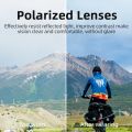 ROCKBROS Polarized Bike Glasses Bike Eyewear Sunglasses Outdoor Running Goggles UV400 Sun Protection Large Frame Glasses. 