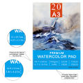 Watercolor Paper A3/A4/A5 300gsm - Professional Artists Water Colour Pad with 20 Sheets - Art Paper for Mixed Media Drawing.